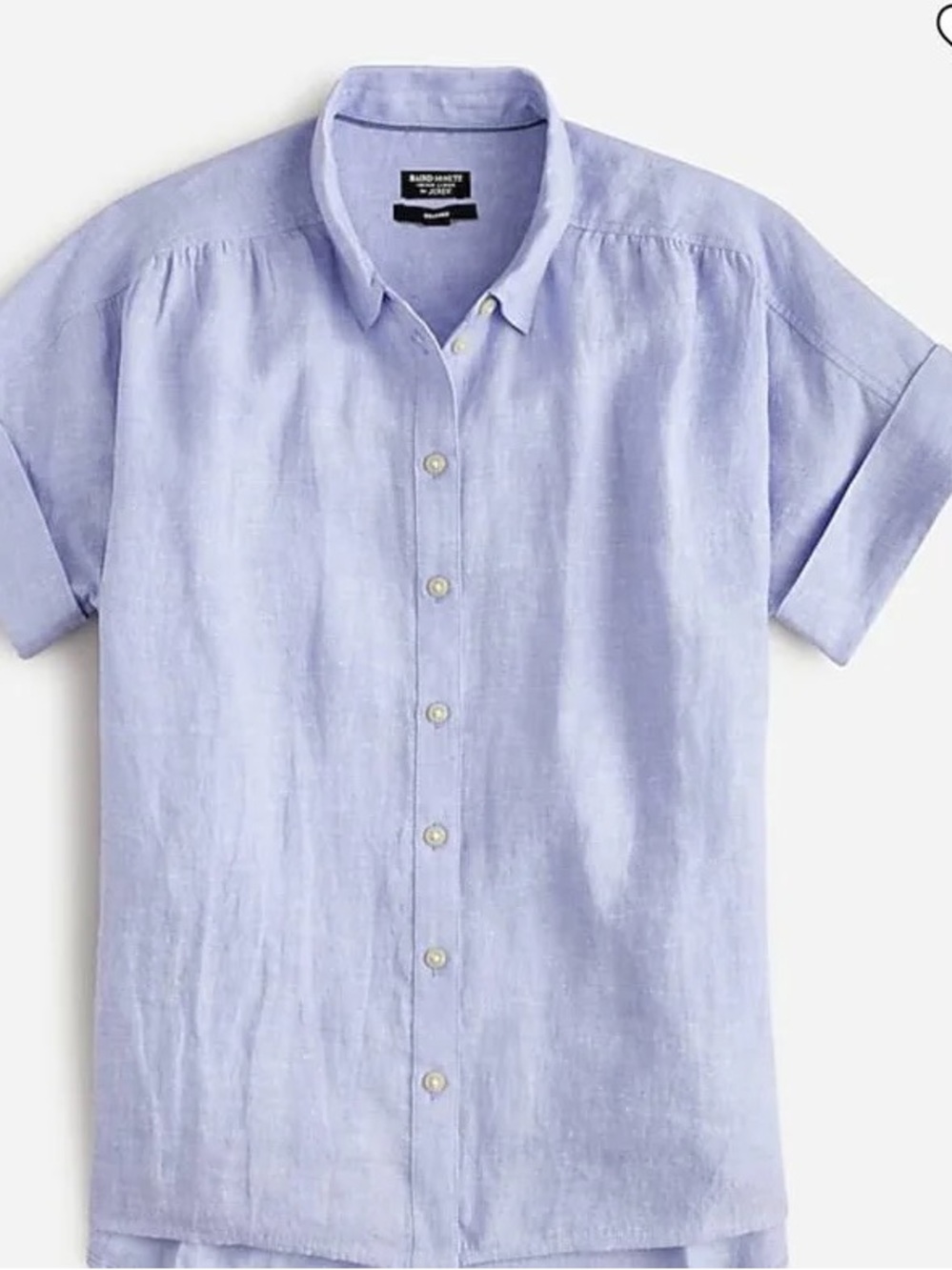 J Crew Baird McNutt Irish Linen Relaxed Short Sleeve Shirt - Picture 2 of 10